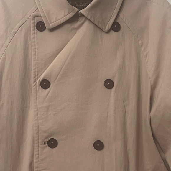 Tasso Elba Tan Double-Breasted Trench Coat - Picture 8 of 16